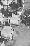Circulating pumps send water to the three zones of the house.